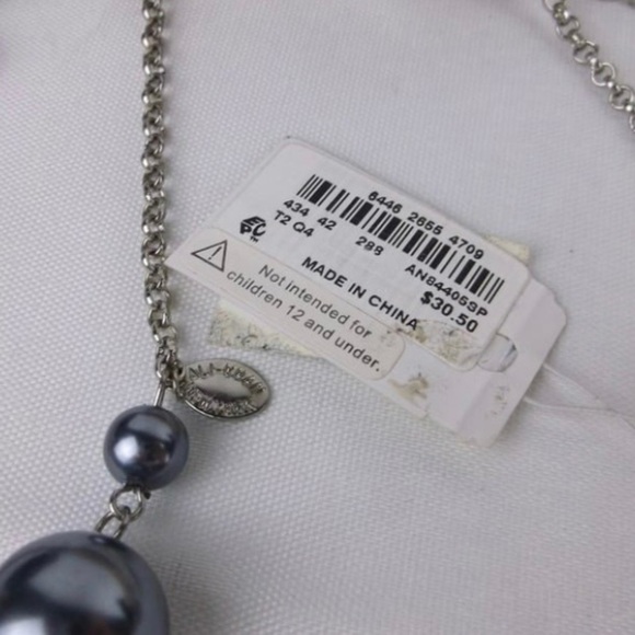 NWT Boxed Ali Khan Big Faux Pearl Necklace 56" - Picture 3 of 3